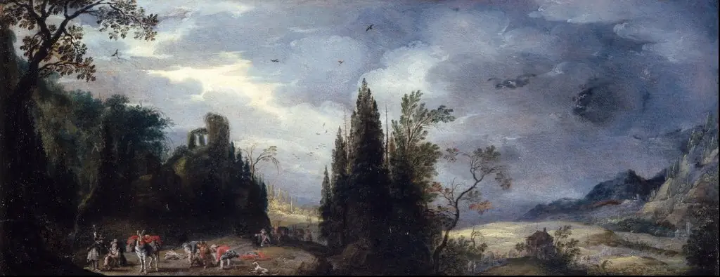 Mountainous landscape, by Jan Tilens