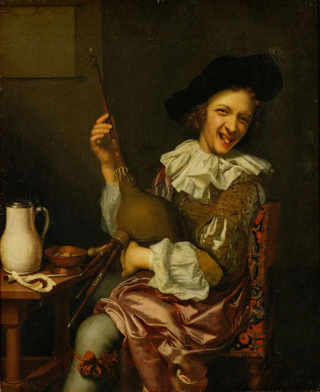 Dudelsackpfeifer, by Jan Tilius, unspecified, 1699