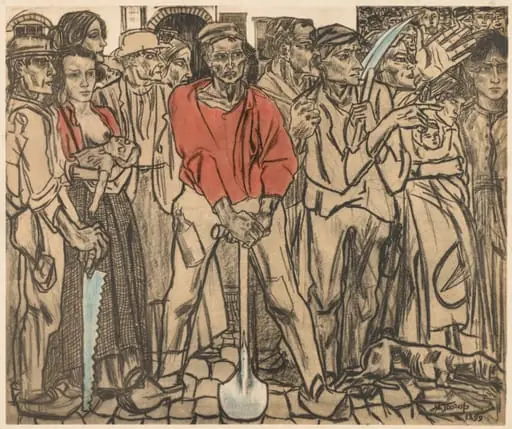 A Group of Laborers, by Jan Toorop