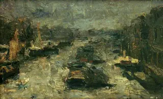 Binnenwater te Londen, by Jan Toorop, 1893