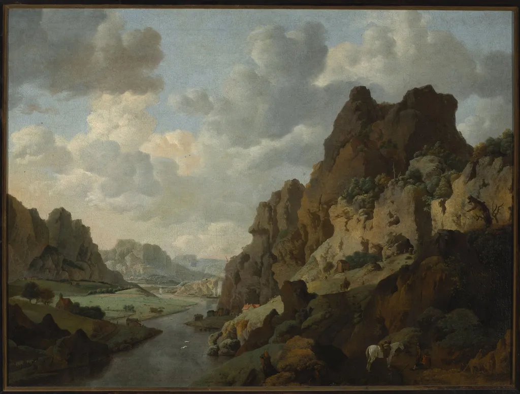 Mountain landscape, by Jan van Aken, oil, 1650