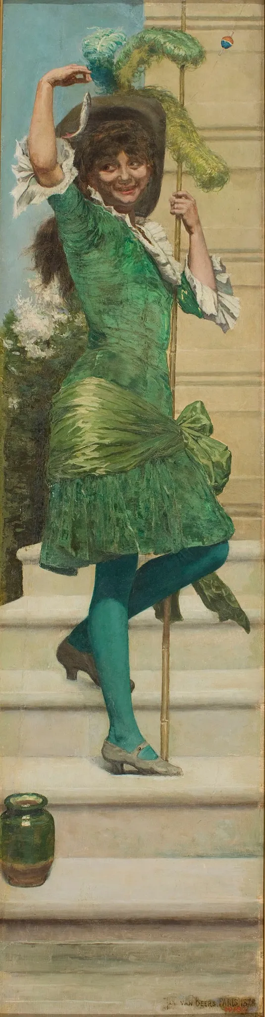 Fisherwoman, by Jan van Beers, oil, 1890