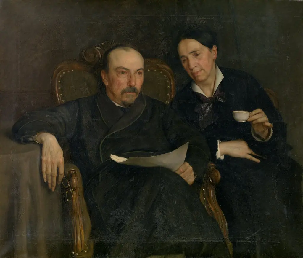 The Poet Jan Van Beers and his Wife, The Artist's Parents, by Jan van Beers
