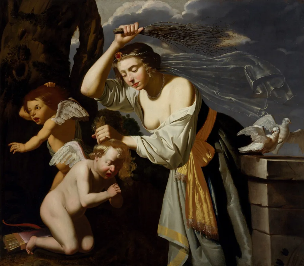 Venus Chastising Cupid, by Jan van Bijlert, oil, 1628