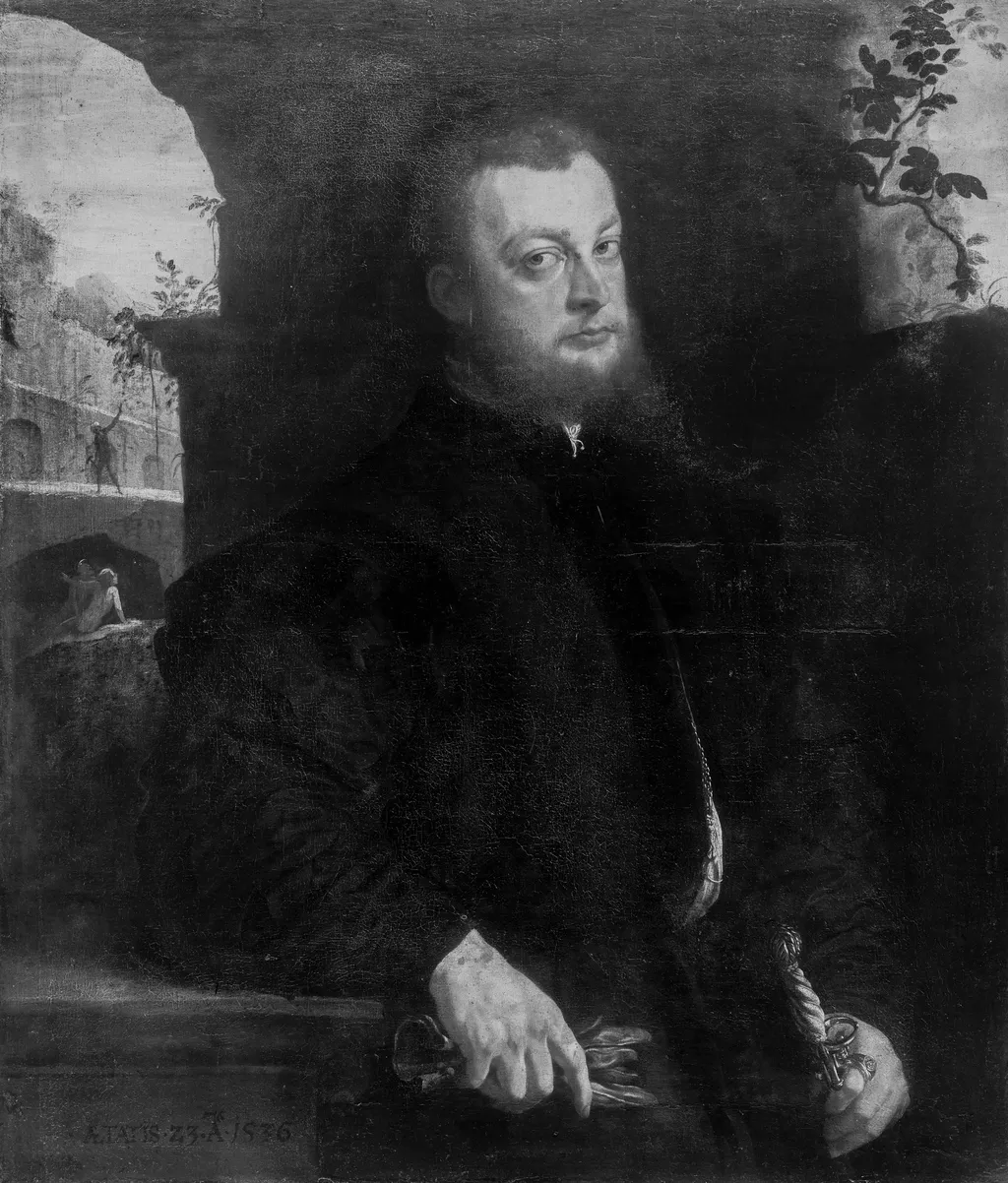 Portrait of a Man, by Jan van Calcar, paint, 1536