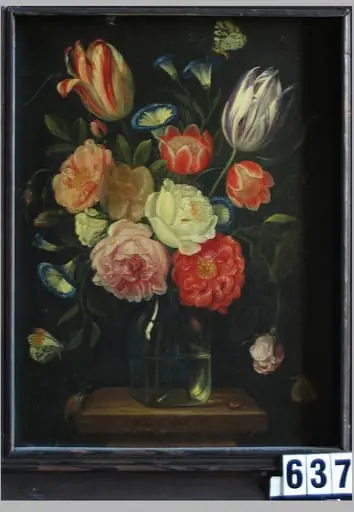 Buchet de flori cu un cărăbuș, by Jan van cel Bătrîn Kessel
