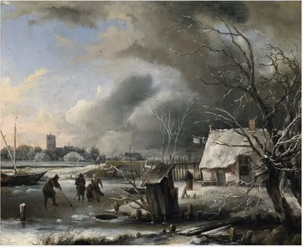 A River Scene in Winter, by Jan van de Cappelle, 1653