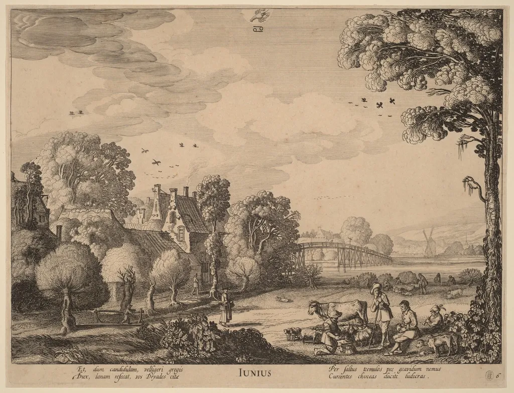 June, by Jan van de Velde, ink, 1617