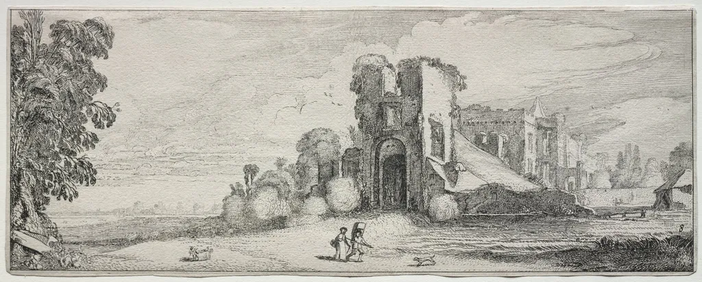 Some Pleasing Landscapes and Ruins of Ancient Monuments: Brederode Castle, by Jan van de Velde, 1615