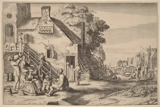 Spring (Village Fair before an Inn), by Jan van de Velde
