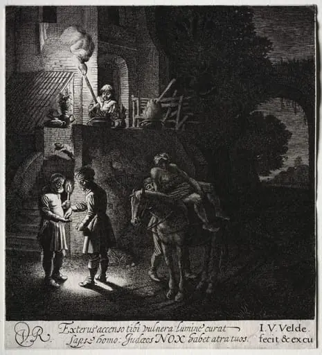 The Good Samaritan Paying the Innkeeper, by Jan van de Velde
