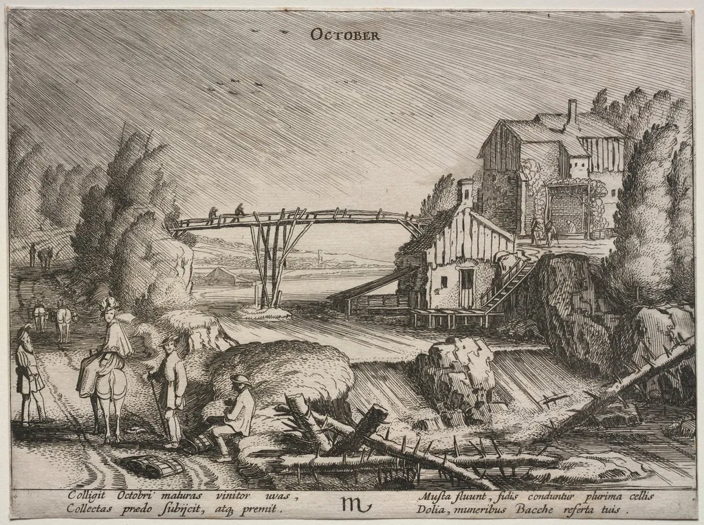 The Twelve Months: October, by Jan van de Velde, 1613