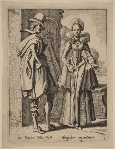 Two Figures in Costume, by Jan van de Velde