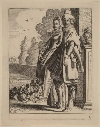 Two Figures in Costume, by Jan van de Velde