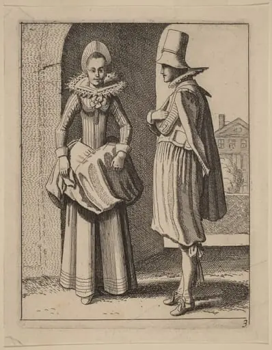 Two Figures in Costume, by Jan van de Velde