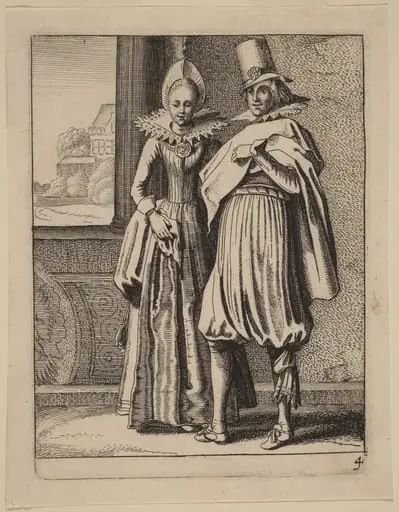 Two Figures in Costume, by Jan van de Velde