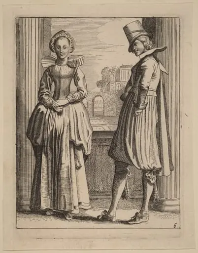 Two Figures in Costume, by Jan van de Velde