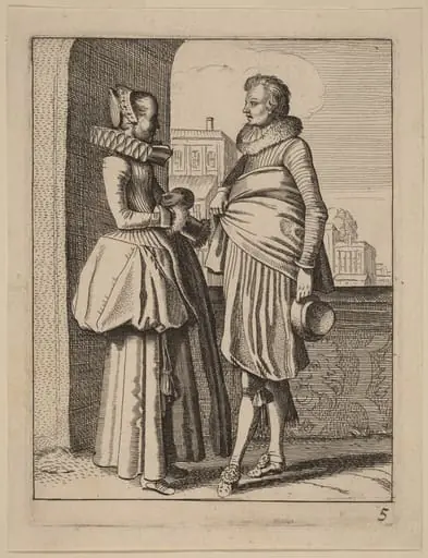 Two Figures in Costume, by Jan van de Velde