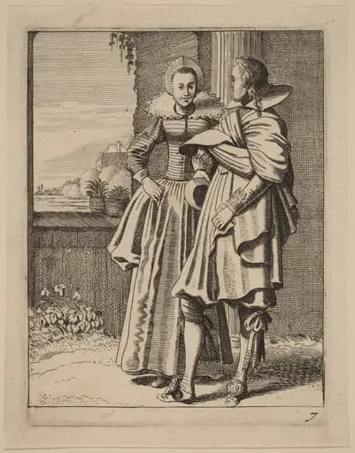 Two Figures in Costume, by Jan van de Velde