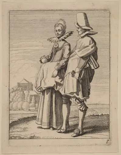 Two Figures in Costume, by Jan van de Velde