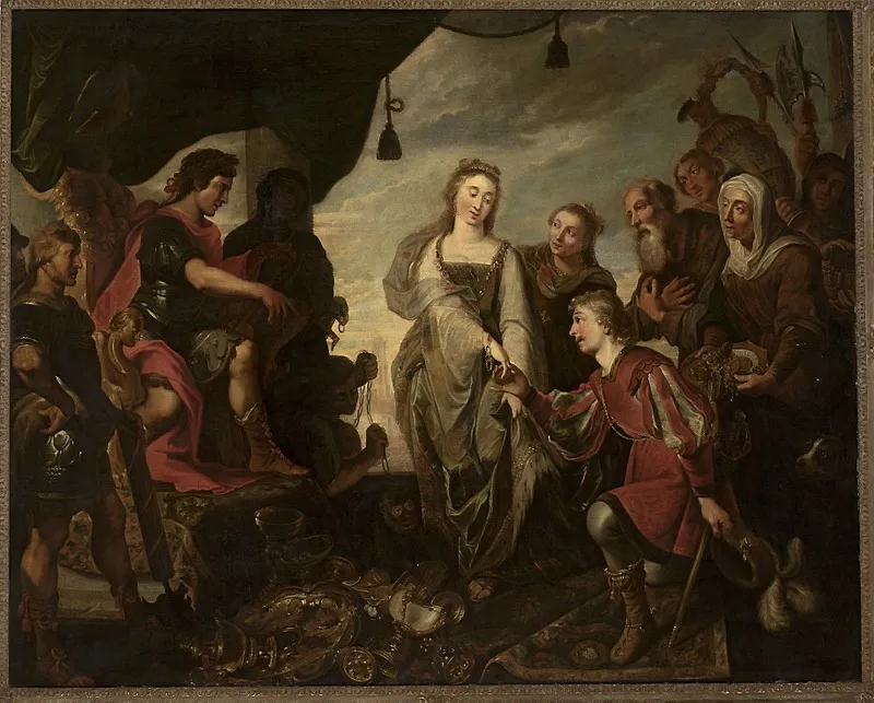 Magnanimity of Scipio (Titus Livius XXVI; 50), by Jan van den Hoecke, oil