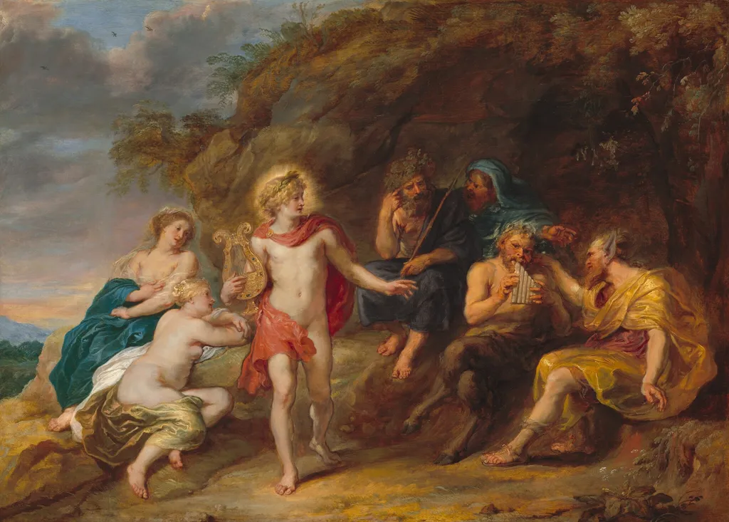 The Judgment of Midas, by Jan van den Hoecke, oil, 1640