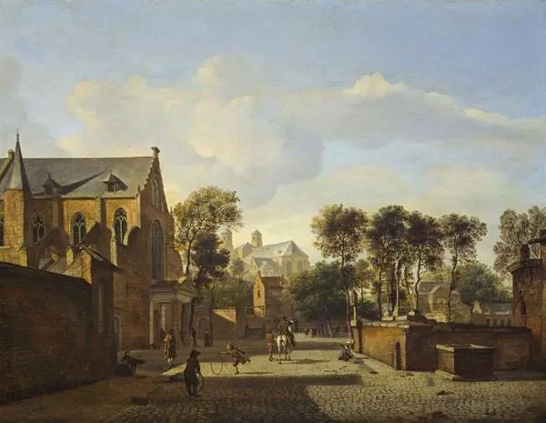 A View in Cologne with the Karthausekirche and St. Panthaleon, by Jan van der Heyden