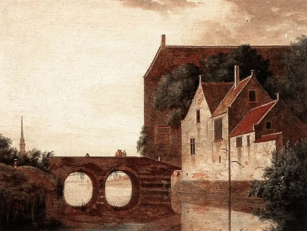 Bridge over a River, by Jan van der Heyden