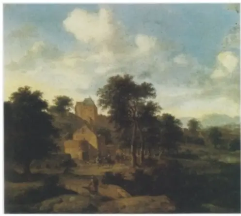 Landscape with Buildings, by Jan van der Heyden, 1670