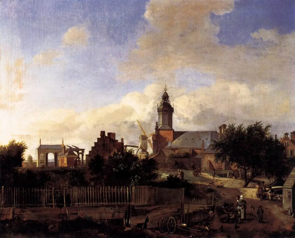 Street before the Haarlem Gate in Amsterdam, by Jan van der Heyden