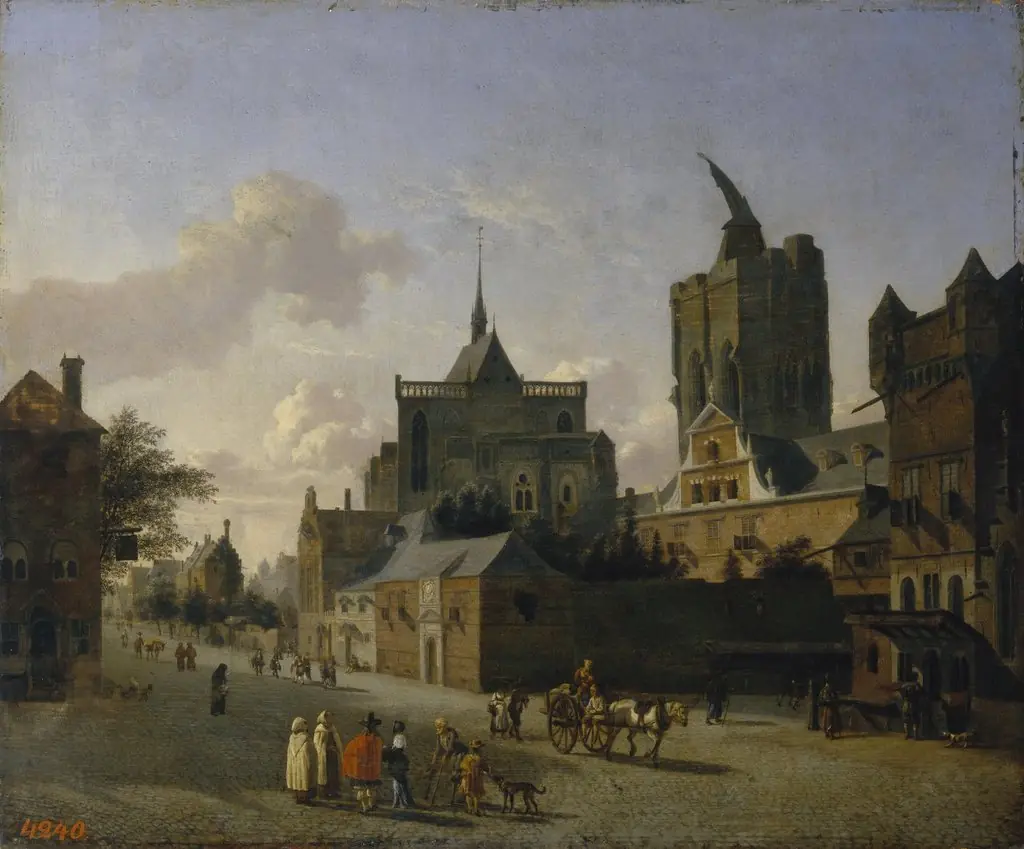 Street in Cologne, by Jan van der Heyden