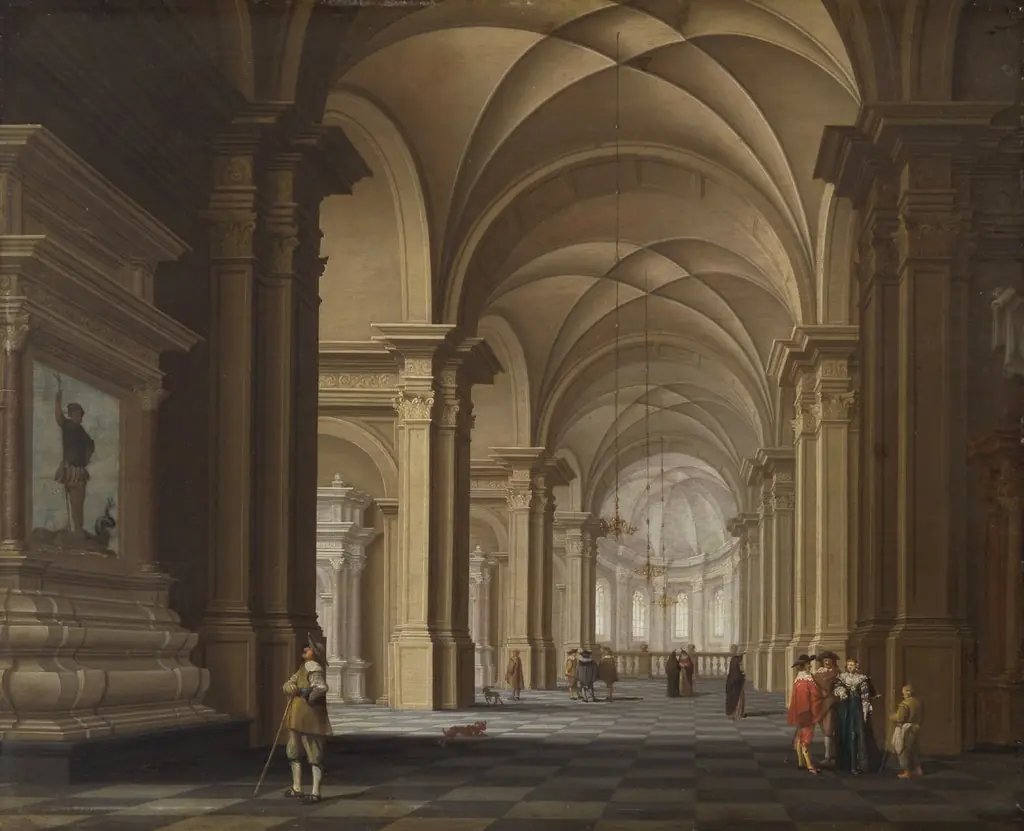 Inneres einer gotischen Kirche, by Jan van der Vucht
