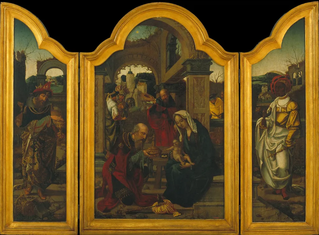 Triptych with the Epiphany, by Jan van Dornicke, oil
