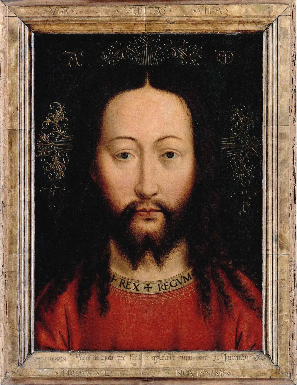 Christ, by Jan van Eyck, paint