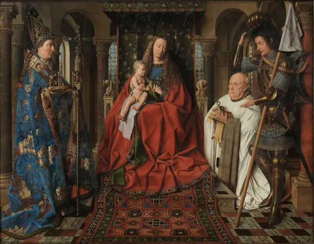 Madonna with Canon Joris van der Paele, by Jan van Eyck