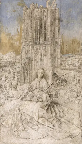 Saint Barbara, by Jan van Eyck, 1437