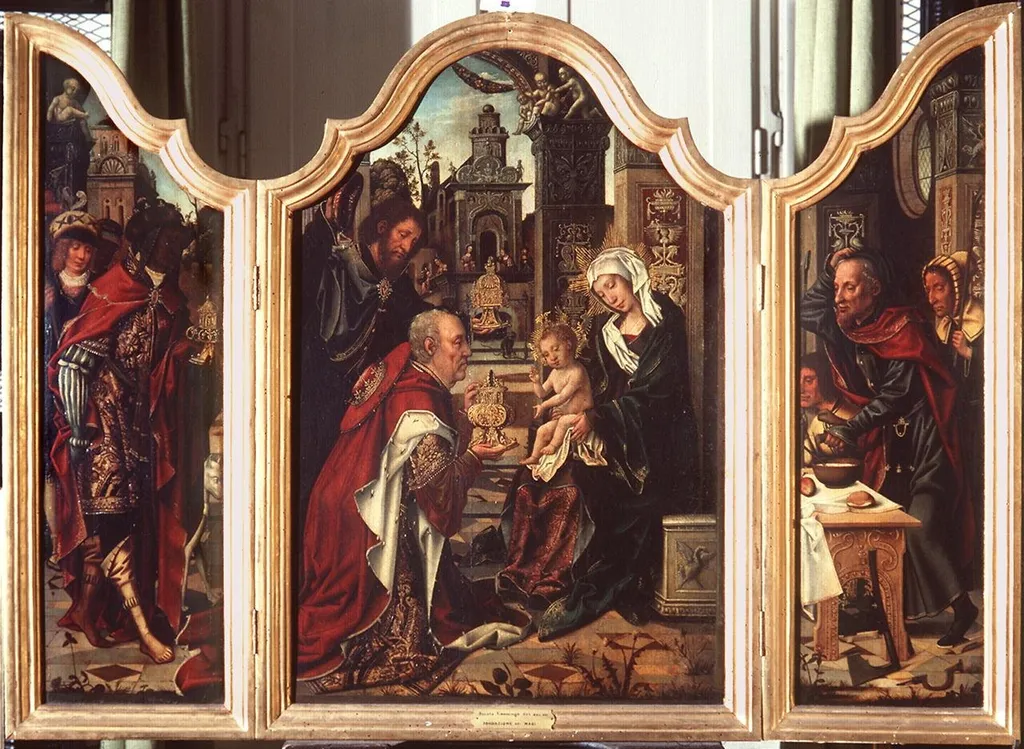 Triptych of the Adoration of the Magi, by Jan van Eyck, oil