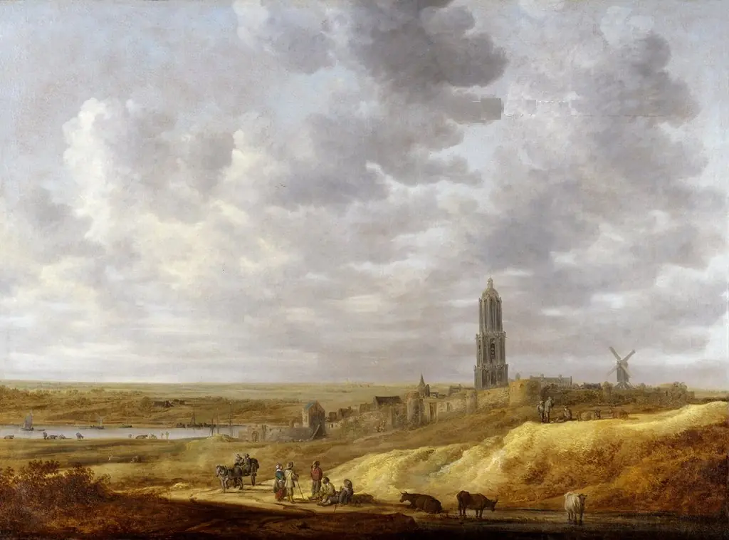 A panoramic view of Rhenen, seen from the North-East, by Jan van Goyen