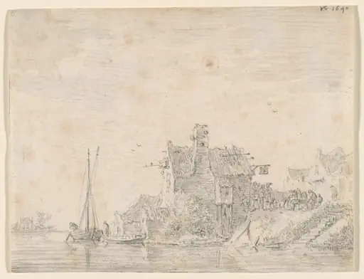 A Tavern by a River, by Jan van Goyen