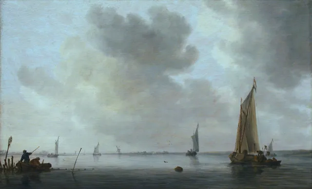 Fishing Boats off an Estuary