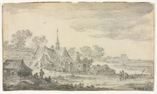Group of Buildings on a Seashore, by Jan van Goyen