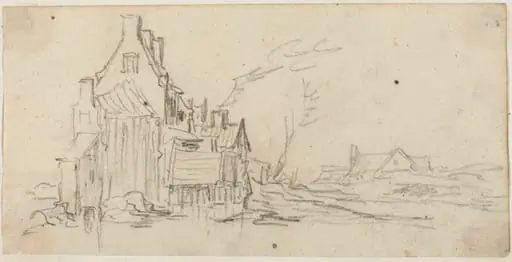 Houses by a Road, by Jan van Goyen