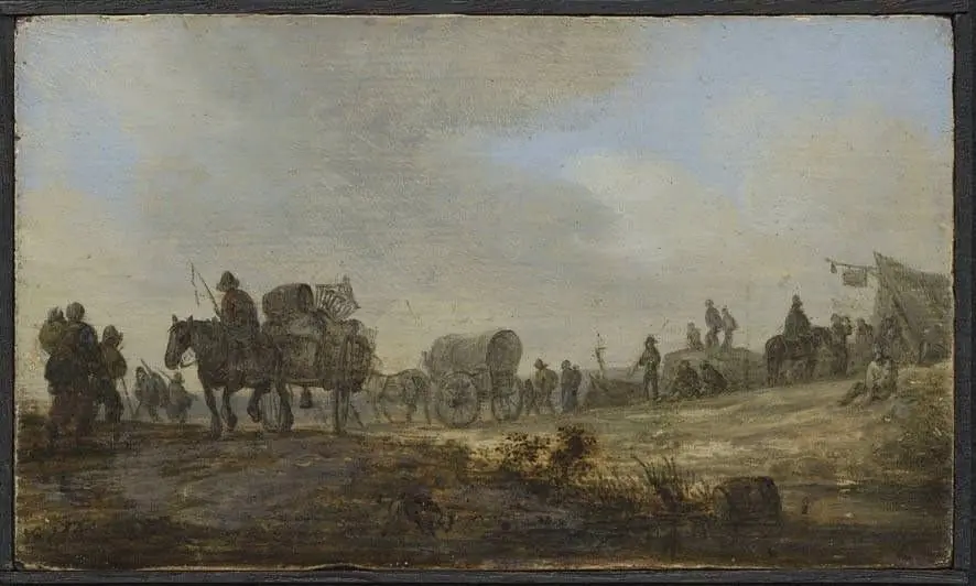 Landschaft mit Bauernkarren, by Jan van Goyen