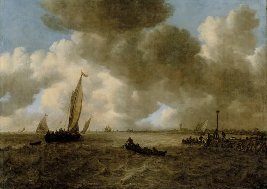 Myrskyinen merimaisema, by Jan van Goyen, unspecified