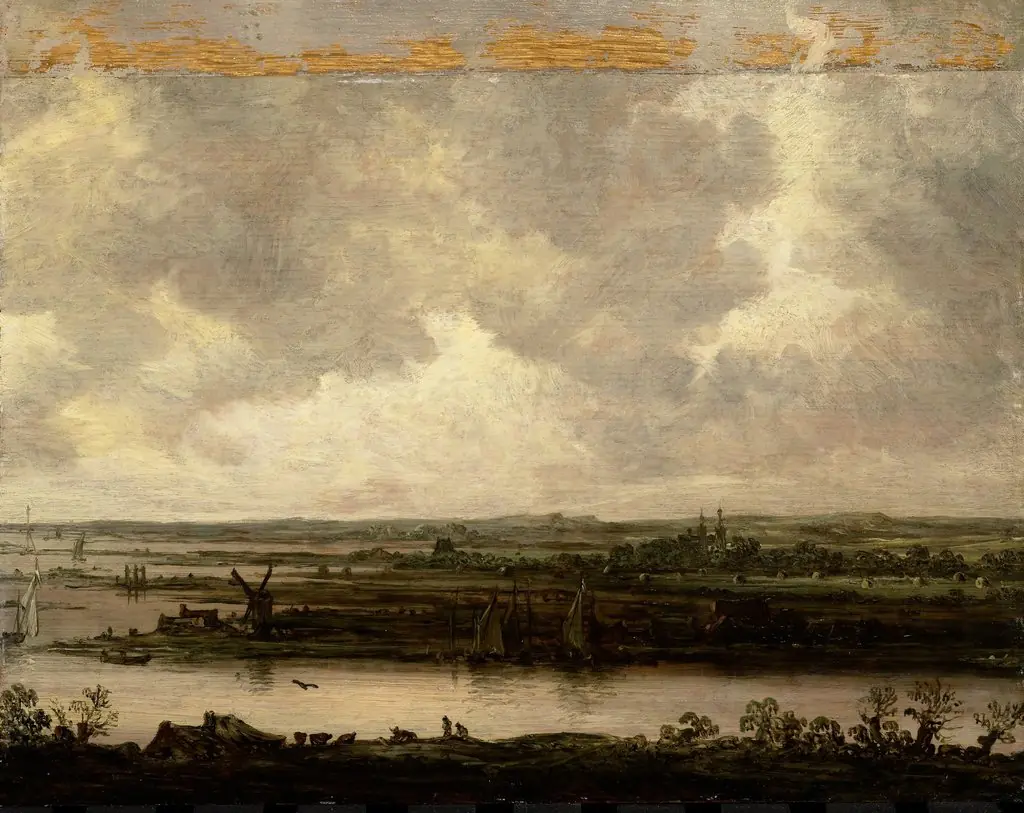 Panoramic view of the river Spaarne and the Haarlemmermeer, by Jan van Goyen