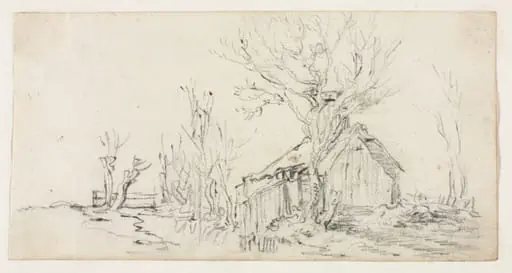 Sketch of Landscape with Cottage, by Jan van Goyen