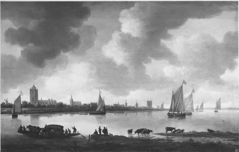 Stadt am Fluss (Ansicht von Zierikzee) (Nachahmer), by Jan van Goyen, unspecified, 1626