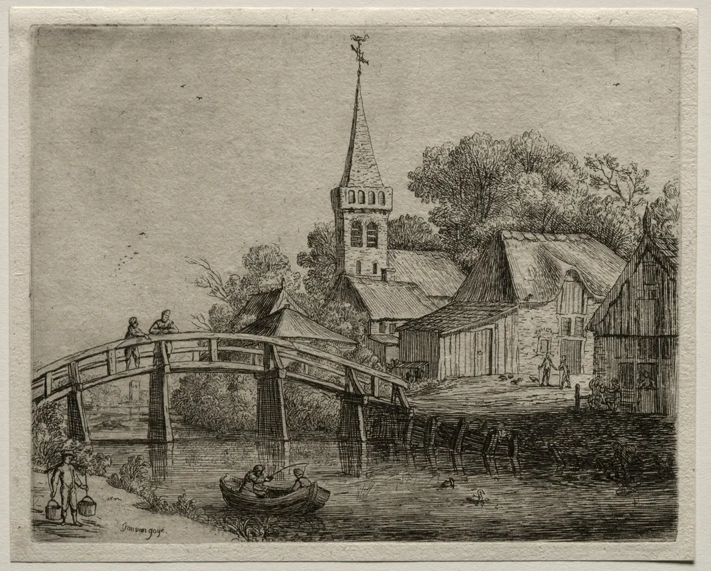 The Wooden Bridge, by Jan van Goyen, 1650