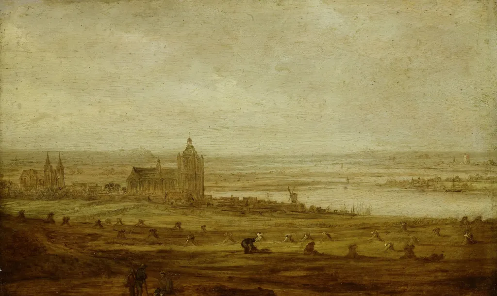 View of Arnhem, by Jan van Goyen, oil, 1644