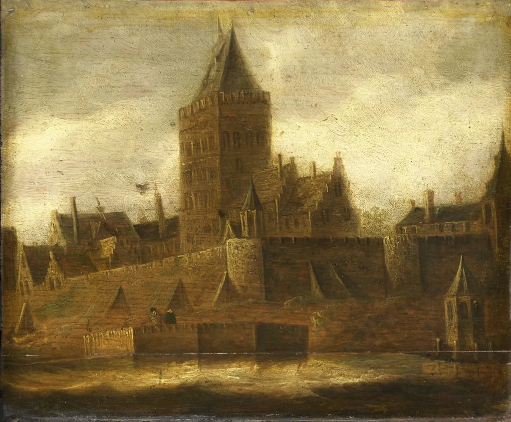View of the Valkhof in Nijmegen, by Jan van Goyen, oil, 1650